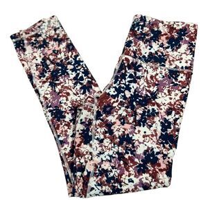 Balance Collection Super Soft Floral white blue pink Leggings gym workout active